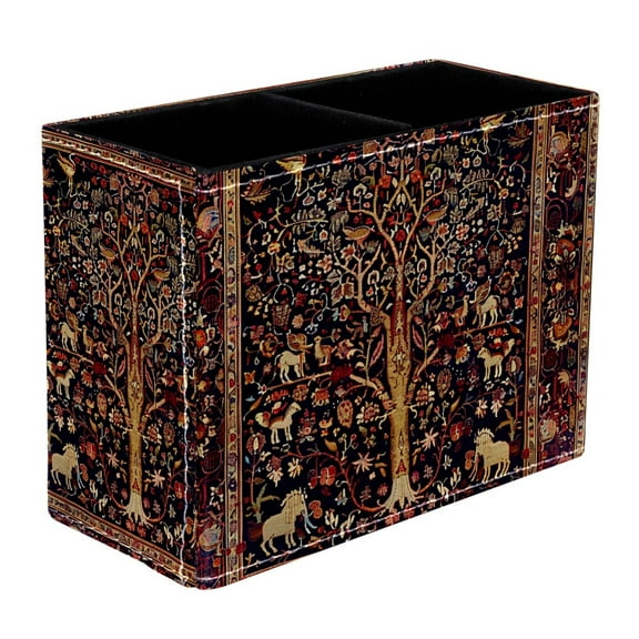 ERJLKXP Pen Holder for Desk Organizer,Vintage Exotic Blanket Pattern Pencil Cup Holder,Pen Desktop Storage Box for Home and Office Makeup Brush Holder