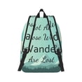 thumbnail image 3 of Daiia Not All Those Who Wander Are Lost1 Vintage Canvas Backpack for Men and Women ,Hiking Backpack,Travel Laptop Bag for School,Large Capacity Backpack, 3 of 8
