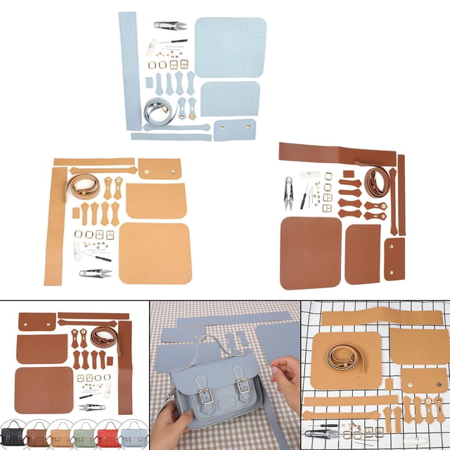 Fabricación de bolsos de mujer DIY,Juego de materiales para hacer bolsos de hombro de cuero DIY,Bolso bandolera para mujer Accesorios ,Bolsas de cuero para hacer bolsos Juego BLESIY Fabricación de bolsos de mujer DIY