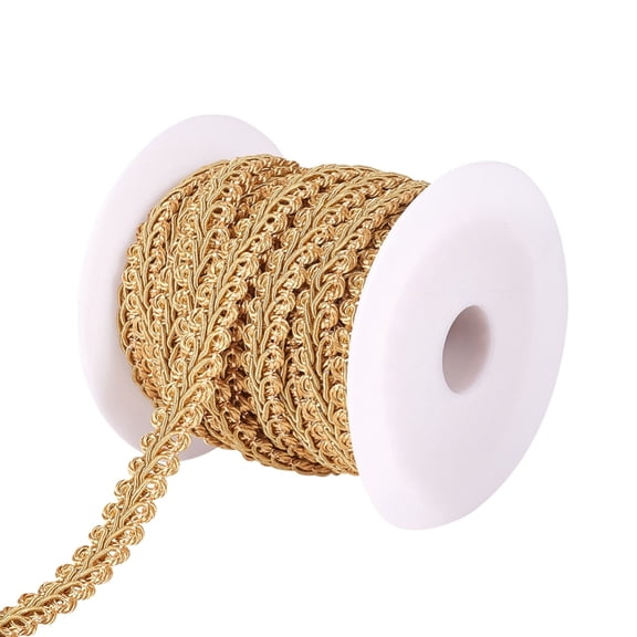 1 Roll Polyester Cord for Costume DIY Crafts Sewing Jewelry Making Goldenrod 14x2mm 14yards/roll
