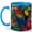 Blue, variant on Paris Balcony Sunset 11oz Ceramic Mug, Romantic City View Coffee Cup
