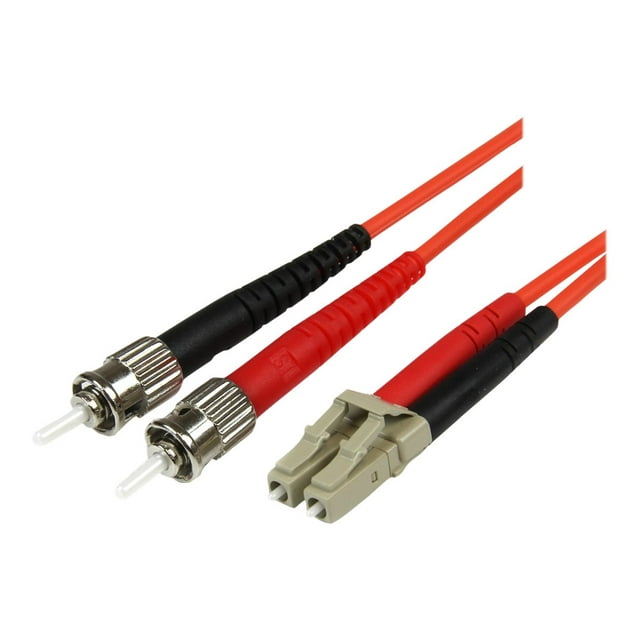 StarTech.com 1m Fiber Optic Cable - Multimode Duplex 50/125 - LSZH - LC/ST - OM2 - LC to ST Fiber Patch Cable - Patch cable - ST multi-mode (M) to LC multi-mode (M) - 1 m - fiber optic - duplex - 50 / 125 micron - OM2 - molded - orange - for P/N: MCM1110MMLC