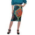 thumbnail image 1 of Moomaya Jupe Imprimée Longueur Genou pour Femmes Grande Taille Jupe en Poly Spandex, 1 of 6