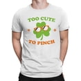 thumbnail image 2 of Too Cute to Pinch Fun St. Patricks Day Shamrock Design Men's T-shirt, 2 of 3