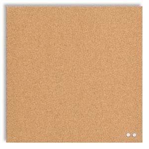 U Brands Square Cork Bulletin Board, 14x14 Frameless