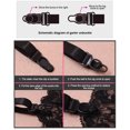 thumbnail image 4 of Worallymy Mujeres Liga Encaje Hueco Bowknot Lencería Liguero Sexy Hebilla Ajustable Medias Liga L Worallymy JD735811544, 4 of 7