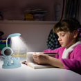 thumbnail image 2 of Deeceymbur Usb Rechargeable Desk Lamp with Pencil Sharpener Astronaut Style Adjustable Light Portable Table Lamp Eye Friendly Home Office Use Study Lamp Bedside Light 360 Degree Rotation Dimmable, 2 of 8