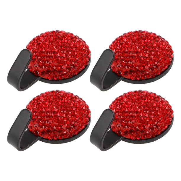 Ganchos de almacenamiento universales para automóviles Unique Bargains 4 Pcs para bolsos y paraguas Rojo 1.46"x0.98"