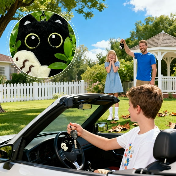 Nsxcdh Family Keychain Plush Velour Soft 4x1in Embroidered Design Durable Safety Accent Gifts Versatile Daily Use for Girls and Boys Bag Keys Decor Christmas Gifts for Grandkids