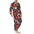 thumbnail image 2 of Salouo Winter Holiday Christmas Print Button-Front Long Sleeve Pajama Set for Men, Soft 2Pjs Men's Long Sleeve Sleepwear-Large, 2 of 7