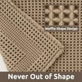 thumbnail image 3 of Waffle Bath-Mat, Absorbent Bath Mats for Bathroom Non Slip, Machine Washable Bathroom Rugs with Tassels Ultra Soft Boho Bath Rugs for Floor 17''x24'' Beige, 3 of 7