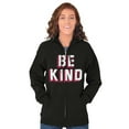 thumbnail image 3 of Be Kind Happy Peace Love Inspiring Zip Up Hoodie Men's Women's Brisco Brands M, 3 of 6