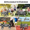 thumbnail image 7 of CL.HPAHKL Collapsible Wagon Cart Foldable Garden Wagon Cart Utility Wagon with All-Terrain Wheels, Grey, 7 of 7