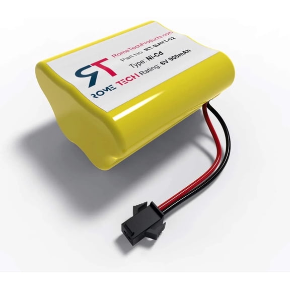 Rome Tech 6V 900mA Ni-Cd SMP AA5SW Rechargeable Battery for Sunforce 80 LED Solar Motion Light
