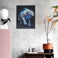 thumbnail image 3 of KLL Futuristic Blue Light White Tiger Print Canvas Wall Art, Canvas Painting Prints Canvas Art Wall Decor Home Decoration for Living Room Bedroom Office, 3 of 6