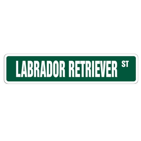 LABRADOR RETRIEVER Aluminum Street Sign dog lover lab hunting duck | Indoor/Outdoor |  18