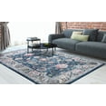 thumbnail image 4 of Concord Global Trading 72343 3 x 4 ft. Vintage Istanbul Border Rectangle Area Rug, Navy, 4 of 4