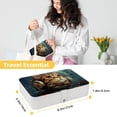 thumbnail image 5 of Cat PU Leather Jewelry Display Box with Removable Compartment, Portable Necklace and Bracelet Holder, 5 of 6