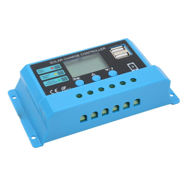 Controlador De Carga Fotovoltaica, 12 V 24 V Alta Eficiencia Menos Interferencia Controlador De Panel Solar Chip Con Conectores Para Batería De Litio