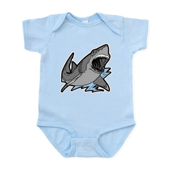 CafePress - Shark Great White Ocean Infant Bodysuit - Baby Light Bodysuit, Size Newborn - 24 Months