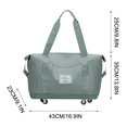 thumbnail image 3 of Mouliraty Large Capacity Folding Luggage With Wheels,Expansion Travel Duffel Bag With Dry And Wet Separation Portable Travel Fabric Bag For Gym,vacation, 3 of 4