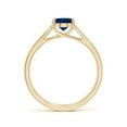 thumbnail image 2 of ANGARA Natural 1.55 Ct Prong-Set Oval Sapphire Cathedral Solitaire Ring in 14K Yellow Gold for Women (Size-8x6mm) | September Birthstone, Anniversary, Jewelry Gift for Women | Natural Sapphire Ring, 2 of 9