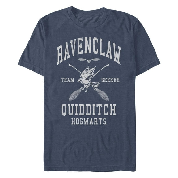 Men's Harry Potter Ravenclaw Quidditch Seeker Graphic Tee Navy Blue Heather X Large