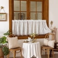 thumbnail image 3 of Faty-T Kitchen Curtains 24 Inch Length Tier Curtain, Checkered Small Cafe Curtain with Tassels, Light Filtering Short Window Curtains for Bathroom Basement, 3 of 7