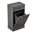 HUTWIFE Kitchen Tilt Out Trash with Hideaway Drawer, Farmhouse