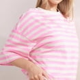 thumbnail image 6 of frariair Graphic Color Block Tee Featuring Relaxed Pullover Style And Breathable Fabric Perfect For Everyday Wear Pink, 6 of 6