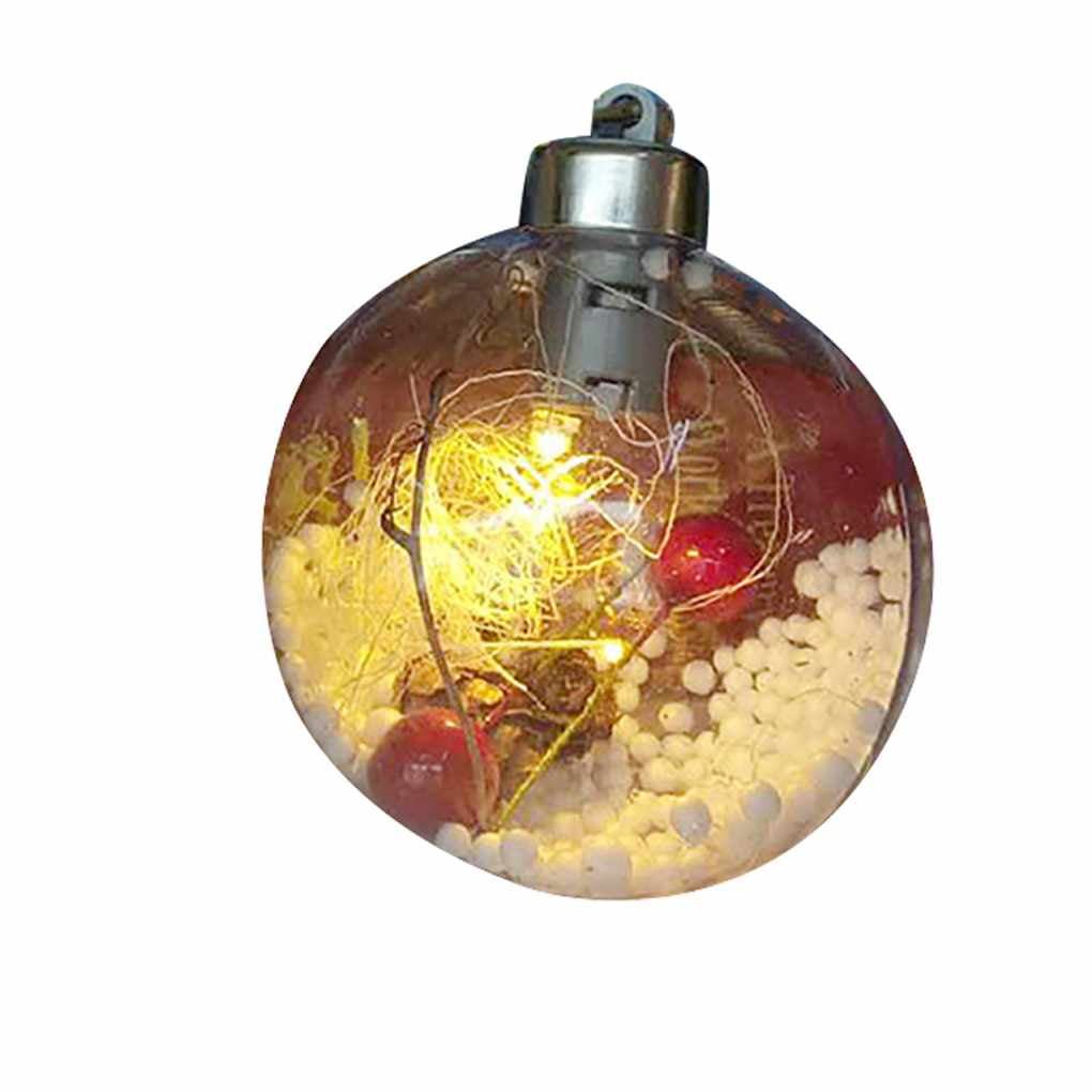 Details about   Solar Christmas Tree Decoration Lamp Plastic Ball Bulb Hanging Light Xmas LED 