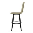 thumbnail image 3 of Amisco Watson 26 In. Swivel Counter Stool - Beige Fabric / Black Metal, 3 of 9