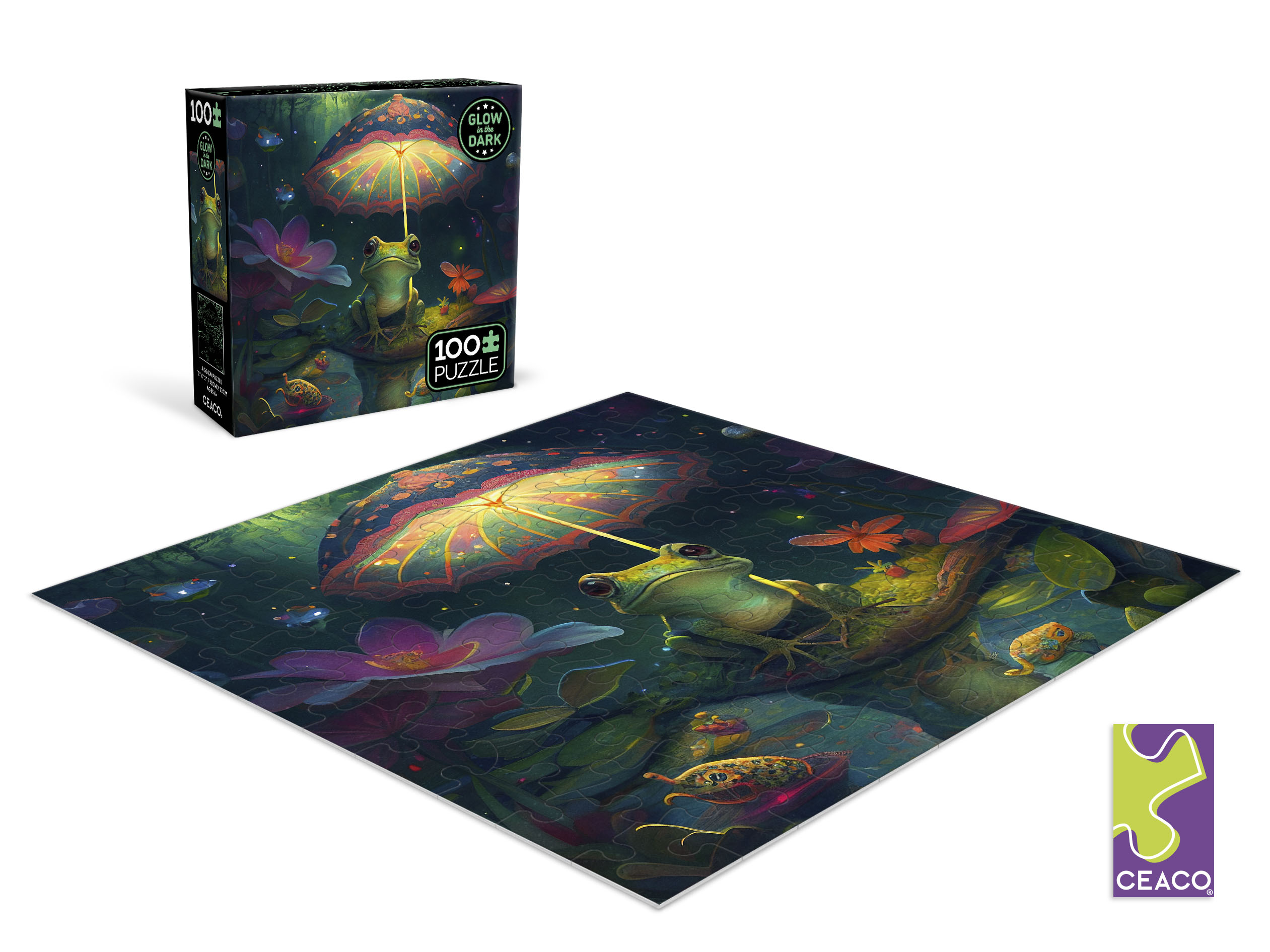 Ceaco Kids Deluxe 100 Piece Glow Friend (JK Stewart) Interlocking