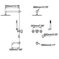 thumbnail image 5 of Wall Mount Shower Faucet Set with 360 Degree Rotatable Tub Spout and 3-Cross Handles with Rough-in Valve, 5 of 5