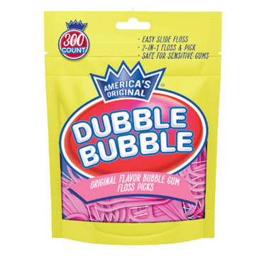 Dubble Bubble Bubblegum Flavored Dual-Sided Dental Picks, 300 Count