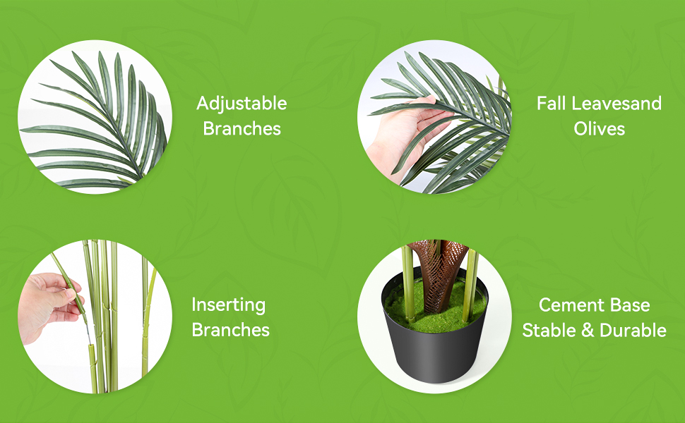 Artificial Plant Fake Tropical Tree for Indoor Outdoor Perfect Faux Plants for Home Garden Office Store