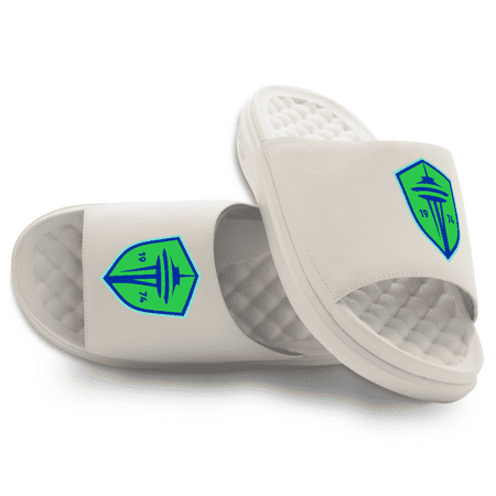 Youth ISlide Cream Seattle Sounders FC Primary Motive Slide Sandals