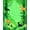 Green, Pattern 3, variant on Flatwoven High Traffic Area Rug, Tropical Jungle Wonderland Abstract Wildlife, Non Slip, Stain Resistant, Washable Area Rugs for Living Room, Bedroom(Green, 4X6)