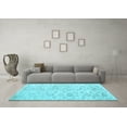 thumbnail image 3 of Ahgly Company Indoor Square Persian Light Blue Traditional Area Rugs, 5' Square, 3 of 4