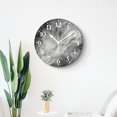 thumbnail image 4 of 10 Inch Wall Clock Battery Operated Silent Clock Decorative for Office, Kitchen, Outdoor, Living Room，White Marble Print Natural Stone Pattern Design, 4 of 4