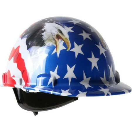 

Protective Industrial Class E American Eagle Hard Hat 4 Point Ratchet Suspension