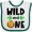 White and Green, variant on Inktastic Wild and One Cute Lion Birthday Boys or Girls Baby Bib