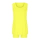 thumbnail image 5 of Conjuntos de trajes de mujer de talla grande, trajes de 2 piezas, Tops sueltos sin mangas, pantalones cortos de motorista con cuello en U ajustados informales, conjuntos de chándal Odeerbi ODB-2, 5 of 6