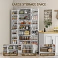thumbnail image 3 of HOMCOM 65" Kitchen Pantry Cabinet, Modern Storage Cabinet with Doors and Shelves, Freestanding Cupboard for Dining Room, White, 3 of 9