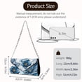thumbnail image 6 of TSOVTHRID Blue Floral Marble Texture Clutch Purses for Women Formal Leather Evening Bag Handbags with Chain Elegant Crossbody Bag for Wedding Cocktail Prom Party, 6 of 7