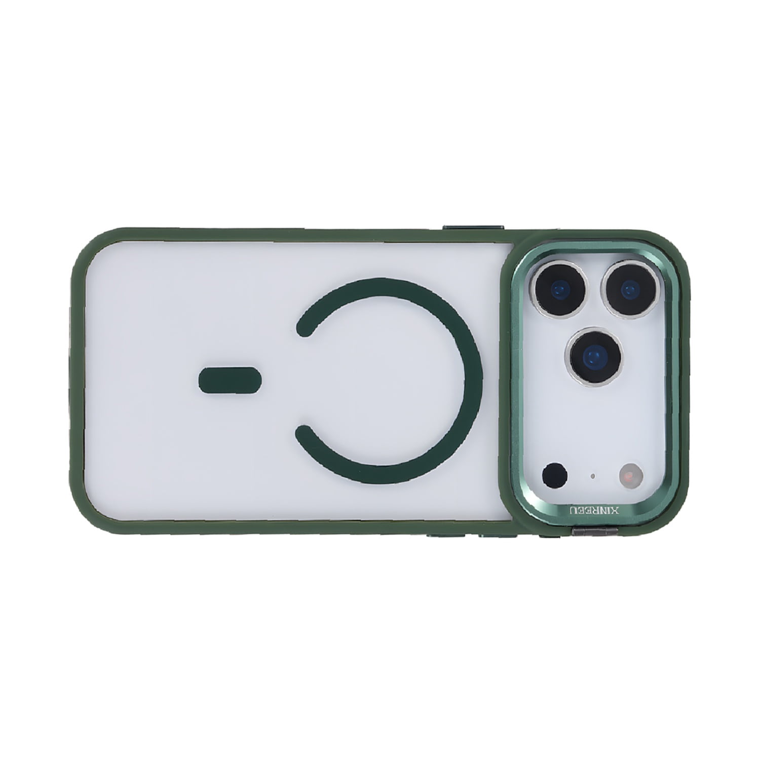 Transparent MagSafe Camera Stand Case for iPhone 17 Pro - Green