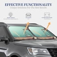 thumbnail image 4 of Daiia Vintage Brass Balance Scale 2PCS Car Windshield Sun Shade, Foldable Sun Shield for Car Front Window, Auto Sun Blocker Visor Protector Universal for Truck SUV Pickup-Medium, 4 of 7