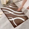 thumbnail image 1 of Xihbxyly Alfombra de Baño Bohemia de Fibra Suave con Mechones, Base Antideslizante de Tpr, Superabsorbente, Cómoda y Elegante, Ideal para Baño, Dormitorio, Sala de Estar, Gris, Caqui y Marrón, 40 X 6, 1 of 7