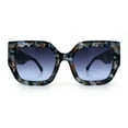 thumbnail image 5 of Womens Diva Oversized Thick Temple Jewel Hinge Fashion Plastic Sunglasses Blue Tortoise - Navy, 5 of 8