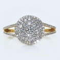 thumbnail image 4 of DIASTAR JEWELS 3 Piece Round Cut Diamond Women Wedding Bridal Ring Set, Trio Bridal Set, 14K Yellow Gold Plated, 4 of 4